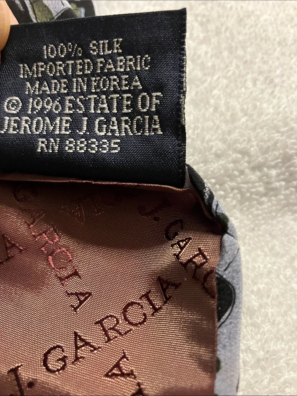 J Garcia New York at Night Coll. 17 Gray Black Blue Silk Tie